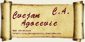 Cvejan Agočević vizit kartica